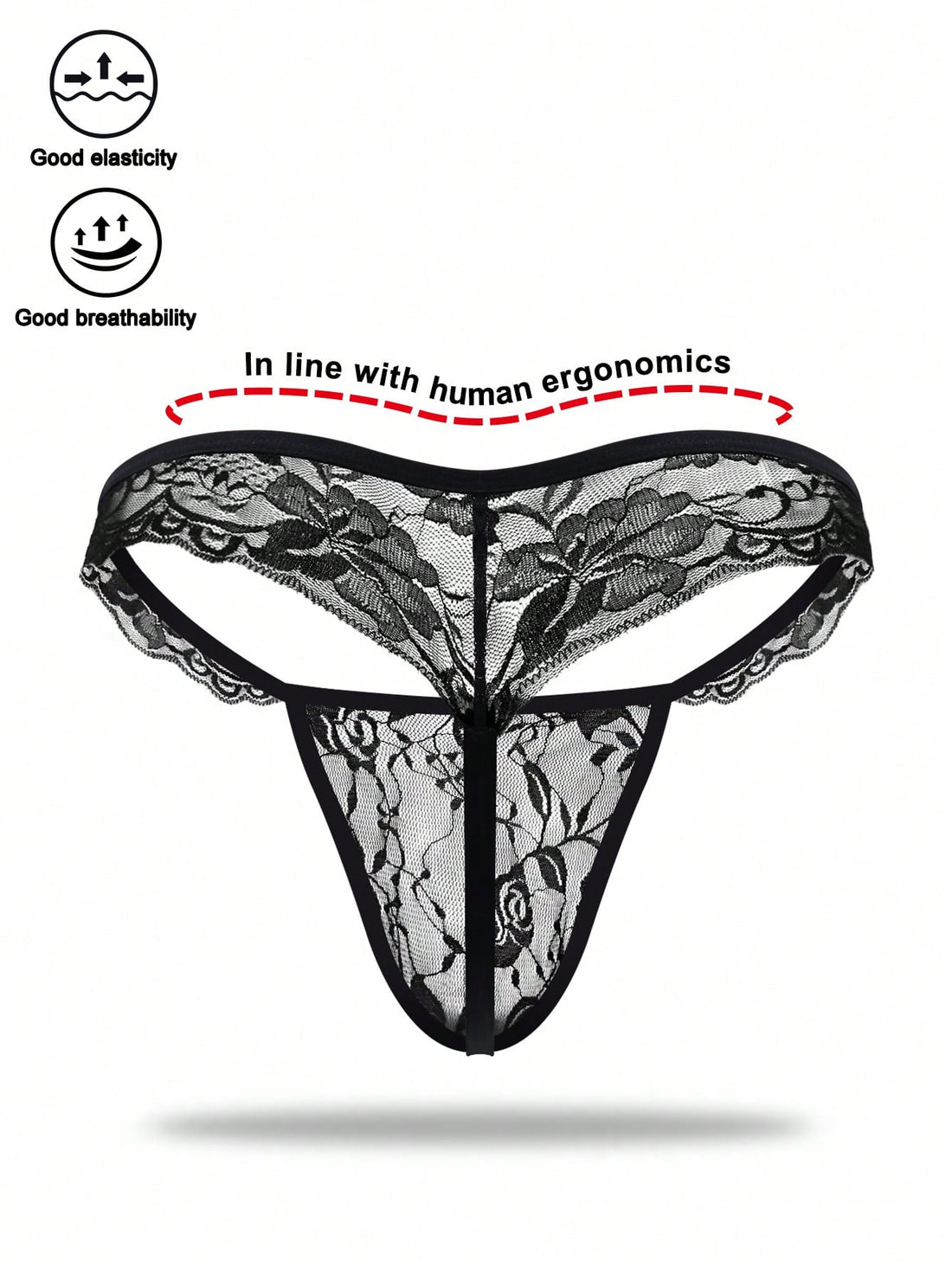 Men’s Low Rise Shorts With Lace Trim Minimal Style