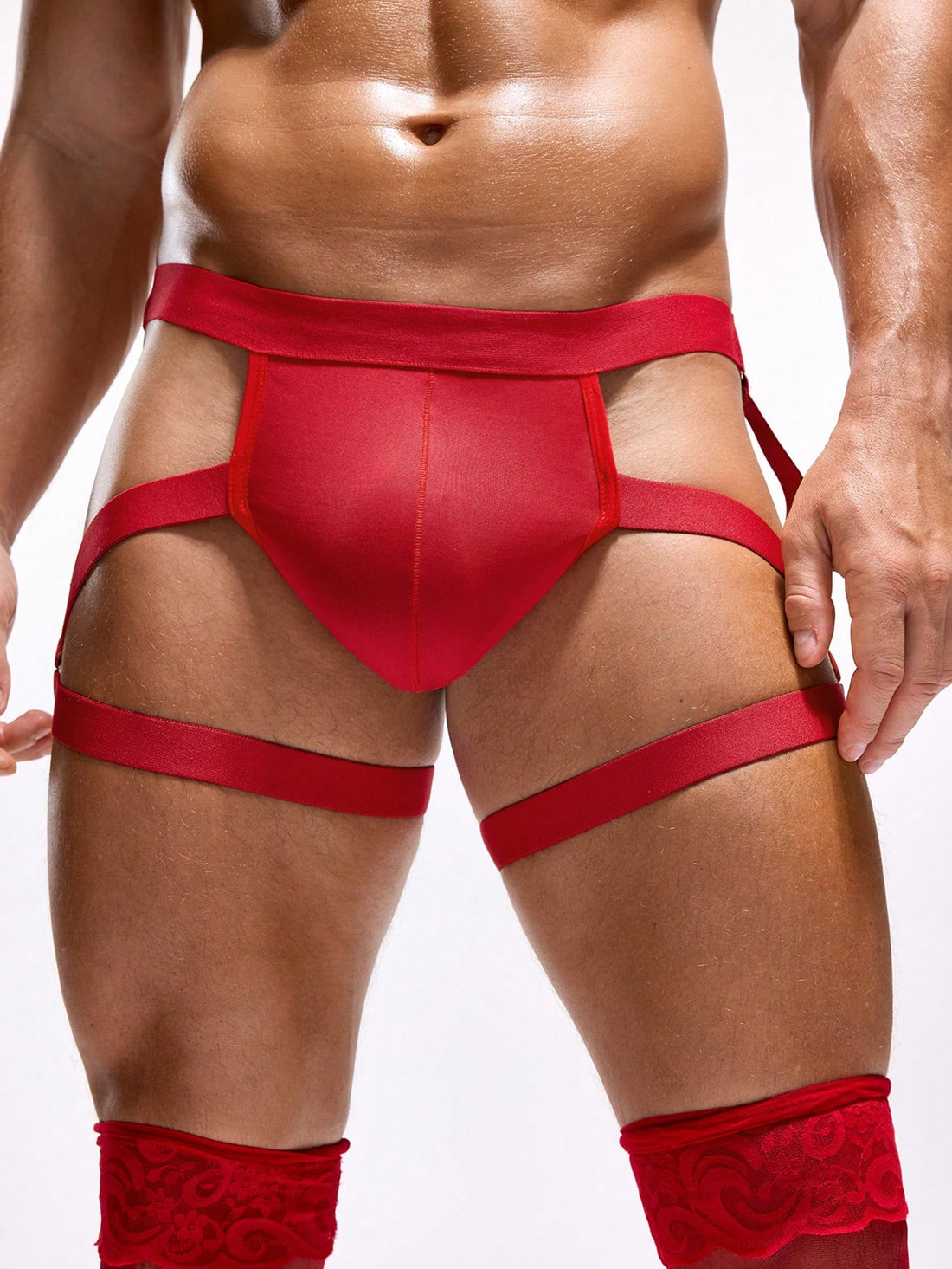 Men’s Lightweight Shorts Solid Color With Cutout Design