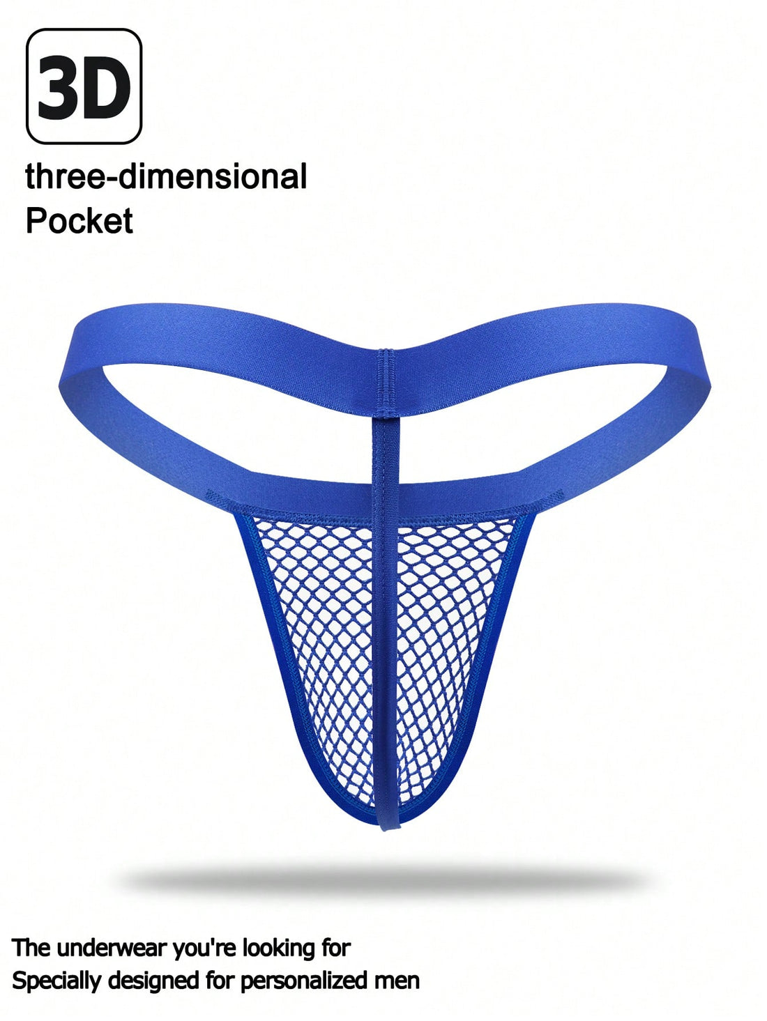 Men’s Breathable Mesh Shorts In Blue With Hollow Pattern